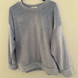 Athleta Girl Soft Blue Ribbed Crewneck